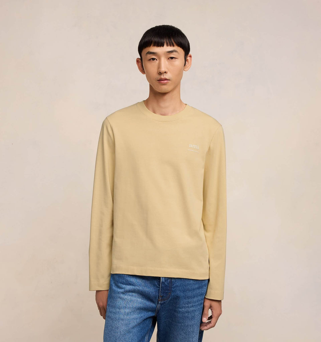 ★関税込み★ AMI PARIS Mattiussi Long Sleeves T Shirt AMI Paris Ami Alexandre Mattiussi Long Sleeve T-Shirt Black
