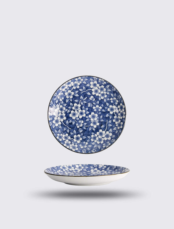 Round plate Tokyo Blue Sakura 21.5x3.4 cm
