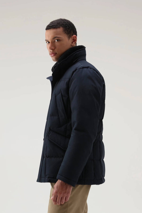 Woolrich Blizzard Field Jacket Melton Blue