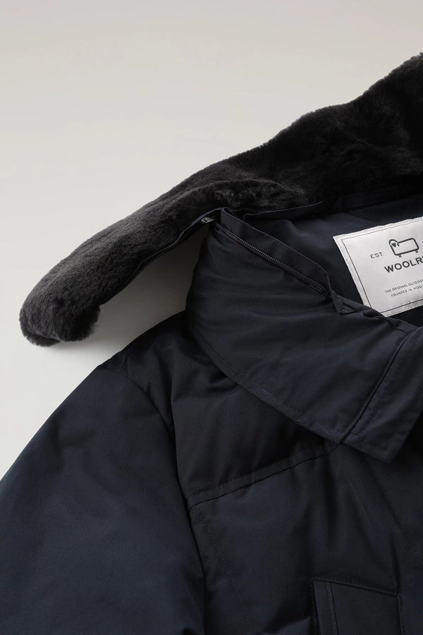 Woolrich Blizzard Field Jacket Melton Blue