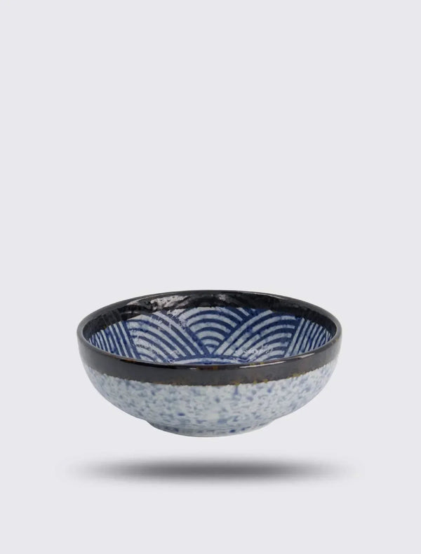 Aisai seigaiha bowl