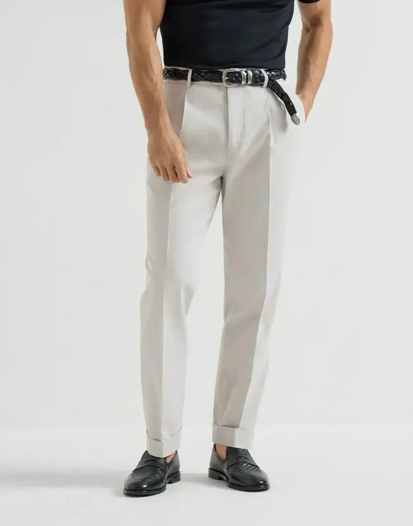 Gabardine Garment Dyed Trousers