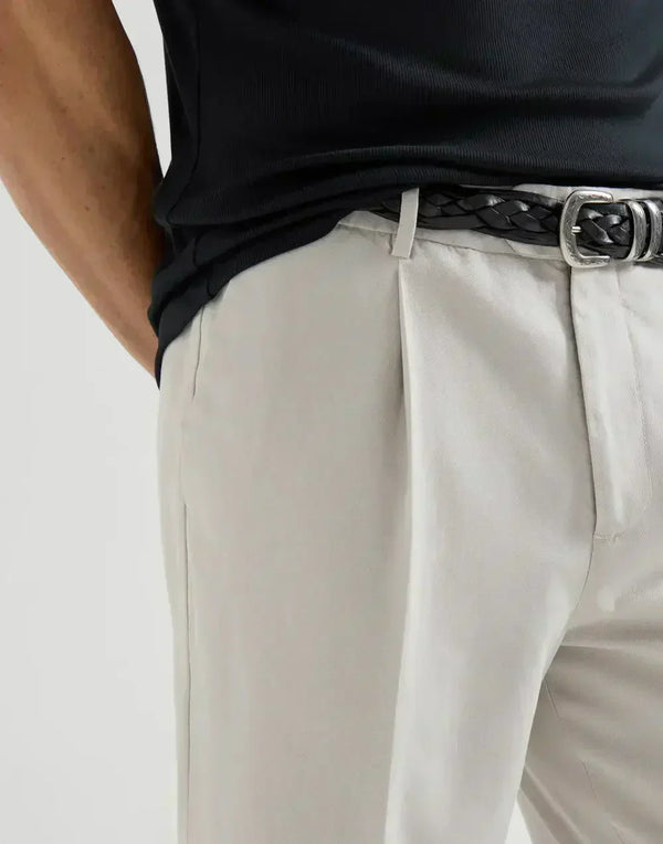Gabardine Garment Dyed Trousers