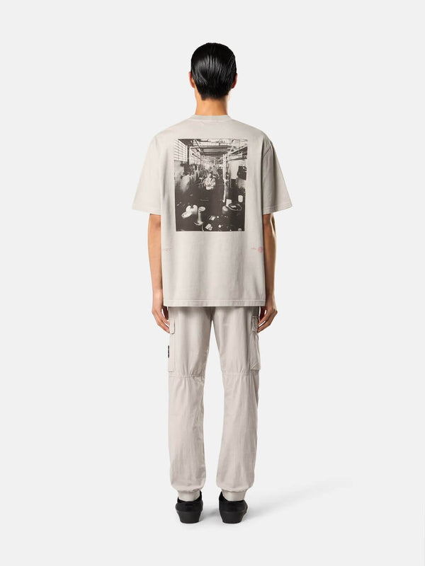 3100031 Cargo Trousers in Light Stretch Cotton Tela Pearl Grey