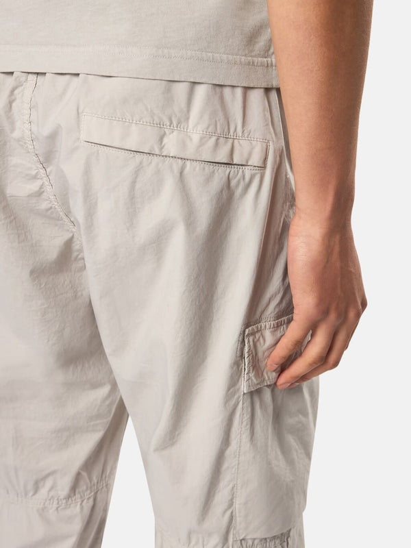3100031 Cargo Trousers in Light Stretch Cotton Tela Pearl Grey