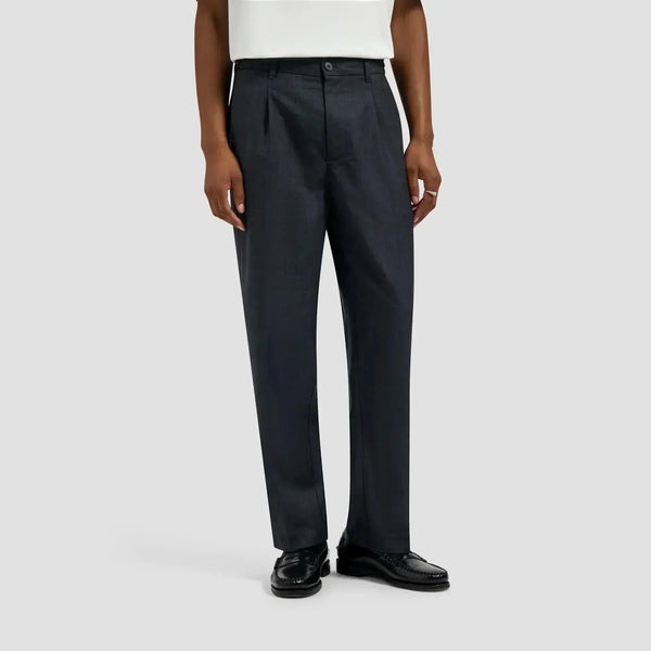 Regular Wool Blend Pleated Pant