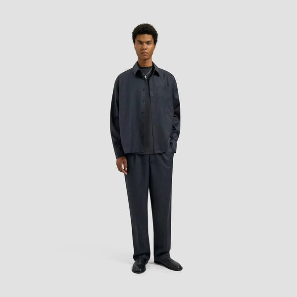 Regular Wool Blend Pleated Pant