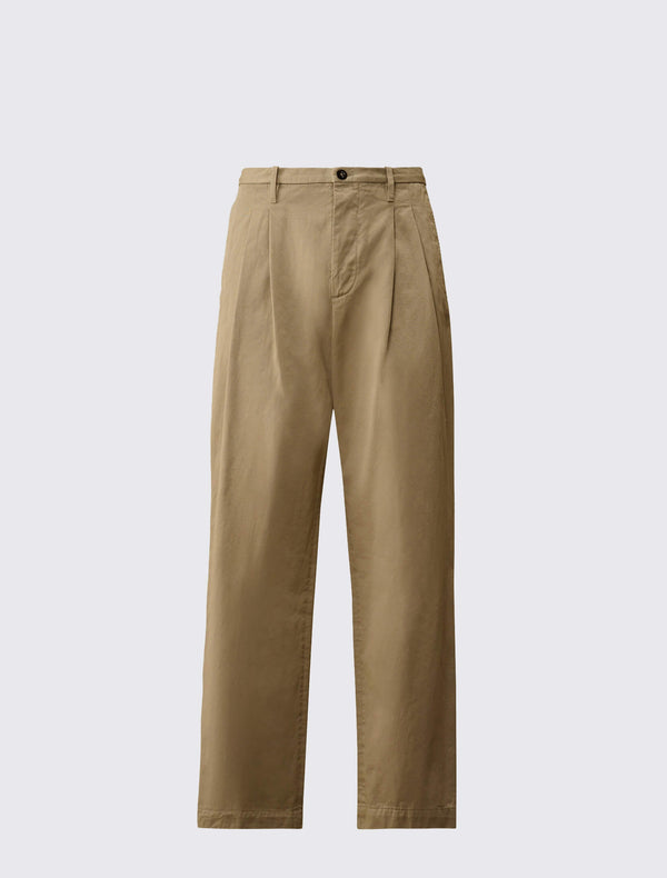 Cotton Gabardine Loose Pants
