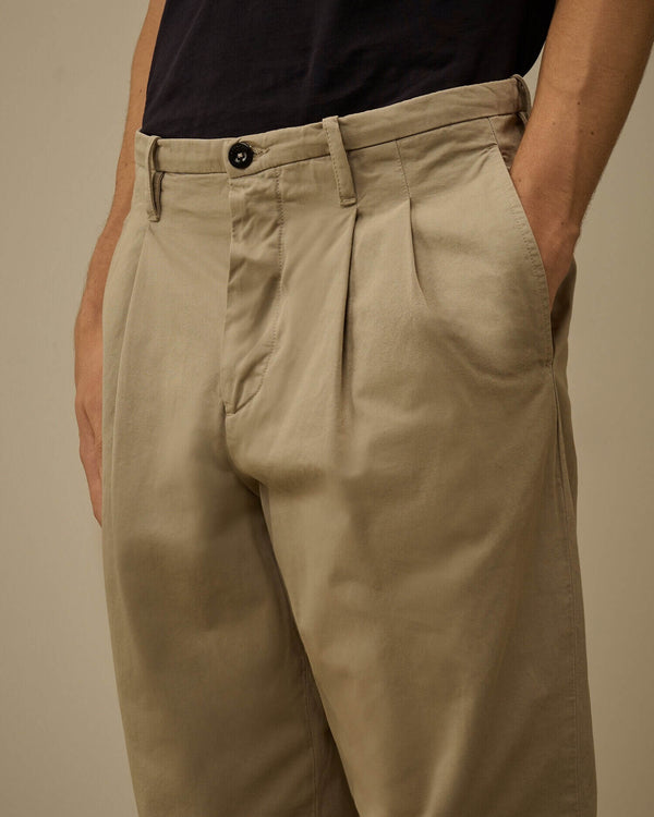 Cotton Gabardine Loose Pants