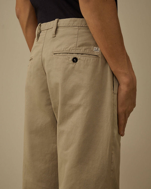 Cotton Gabardine Loose Pants