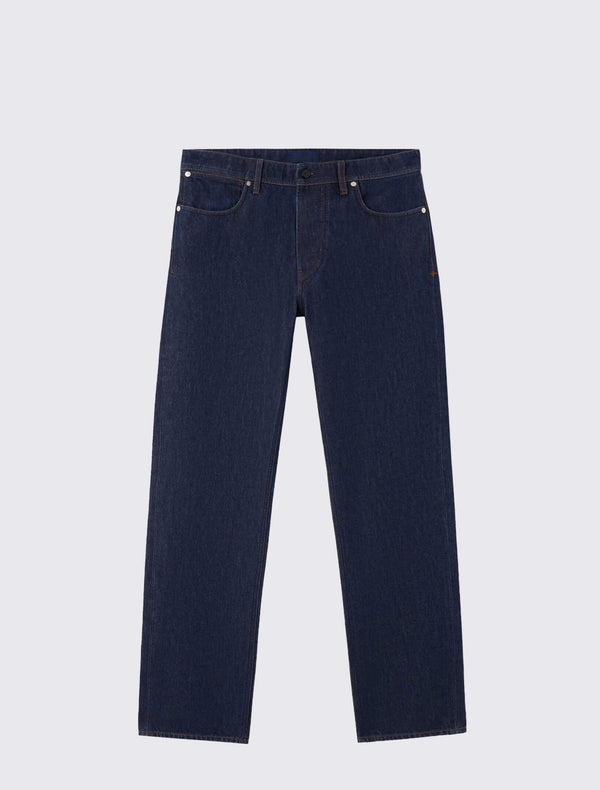 J100005 Regular Straight Fit Five-Pocket Jeans with Rinsed Finish