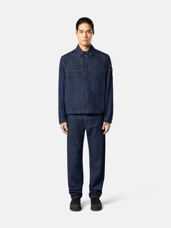 J100005 Regular Straight Fit Five-Pocket Jeans with Rinsed Finish