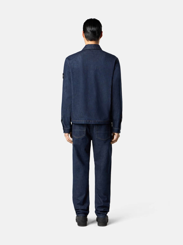 J100005 Regular Straight Fit Five-Pocket Jeans with Rinsed Finish