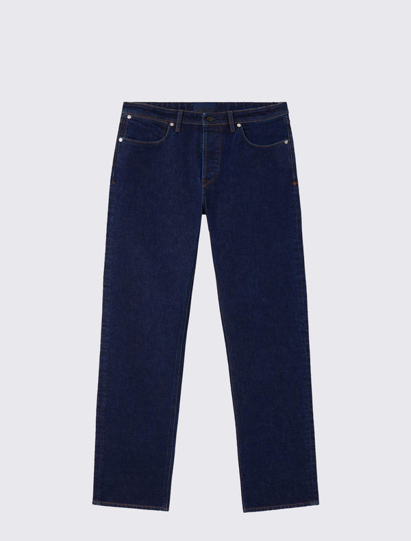 J100007 Slim-Fit Five-Pocket Jeans with Rinsed Finish
