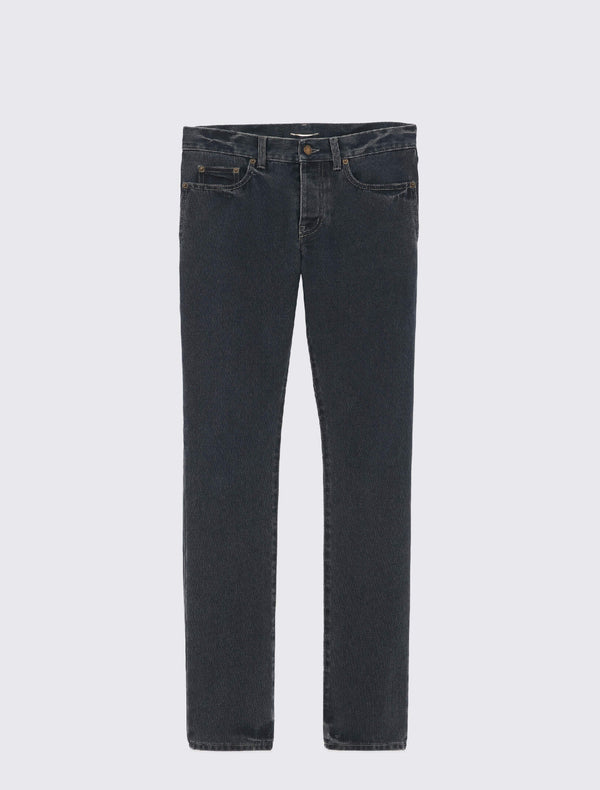 Slim-Fit Jeans in Dark Blue Black