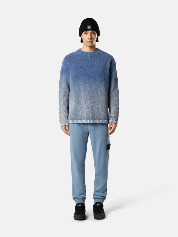 6200010 Joggers in Cotton Fleece Avio Blue