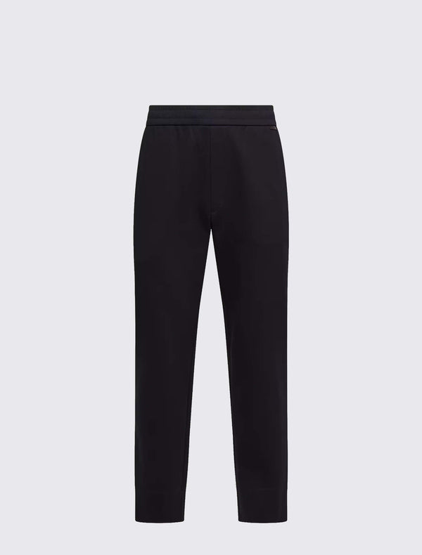 Leather Logo Cotton Blend Track Pants