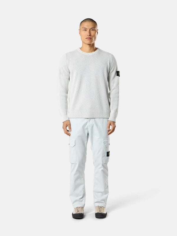 5100033 Knit Crewneck Jumper in Plated Rib Cotton Bouclé