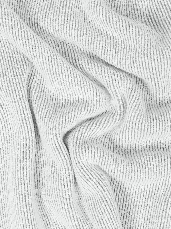 5100033 Knit Crewneck Jumper in Plated Rib Cotton Bouclé