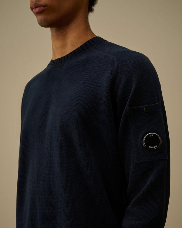 Chenille Crewneck Lens Sweater