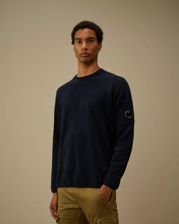 Chenille Crewneck Lens Sweater