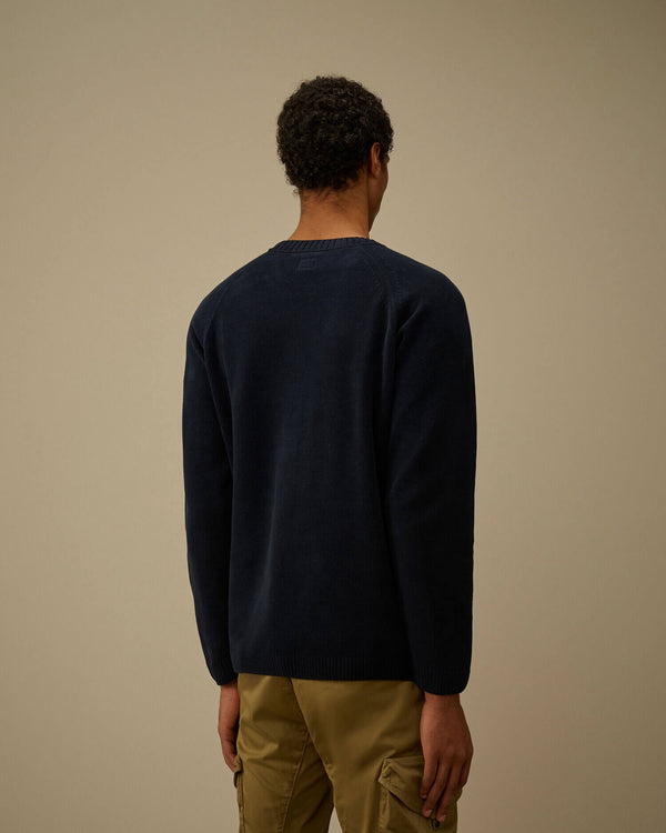 Chenille Crewneck Lens Sweater