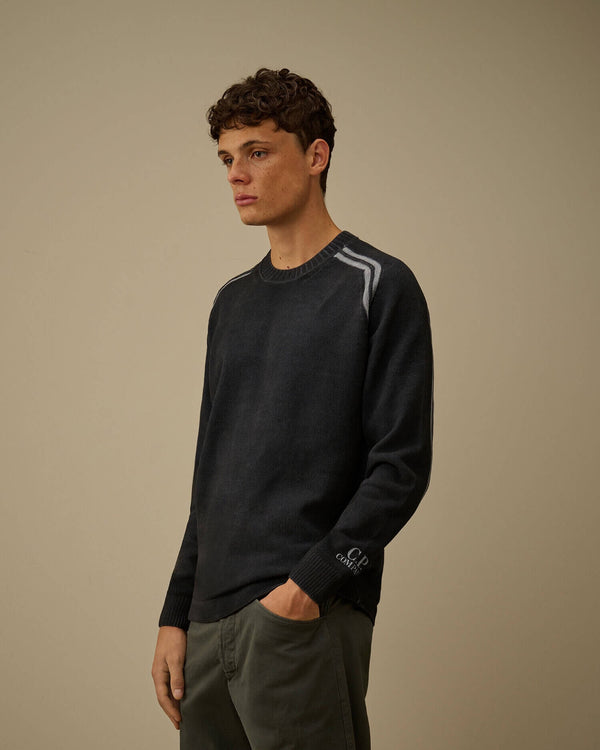 Chenille Double Dyed Crewneck Sweater