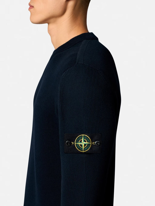 5100154 Crewneck Jumper in Ribbed Soft Cotton