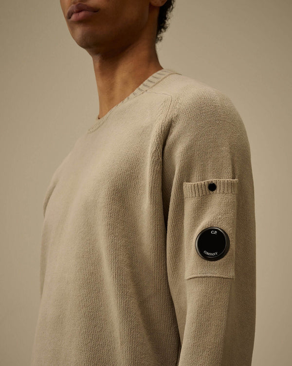 Chenille Crewneck Lens Sweater