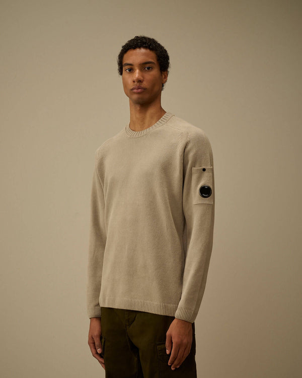 Chenille Crewneck Lens Sweater
