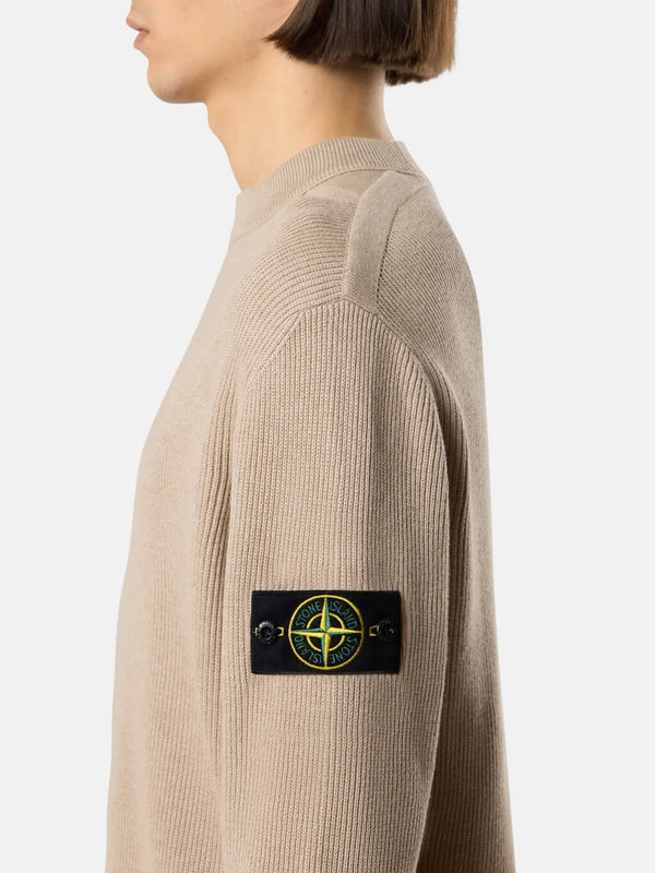 5100154 Crewneck Jumper in Ribbed Soft Cotton