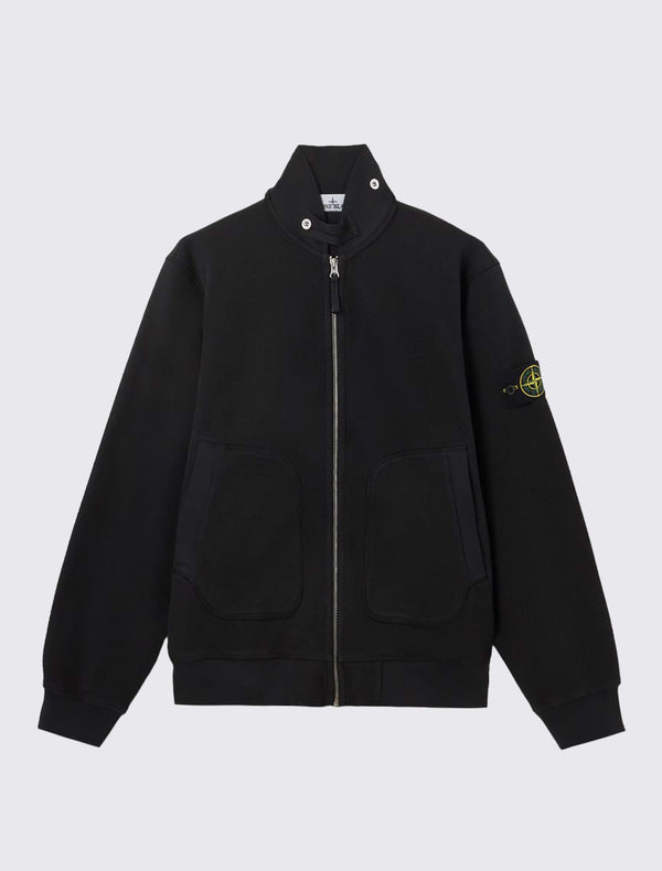 6100014 Track Jacket in Cotton Fleece with Mesh Stitch