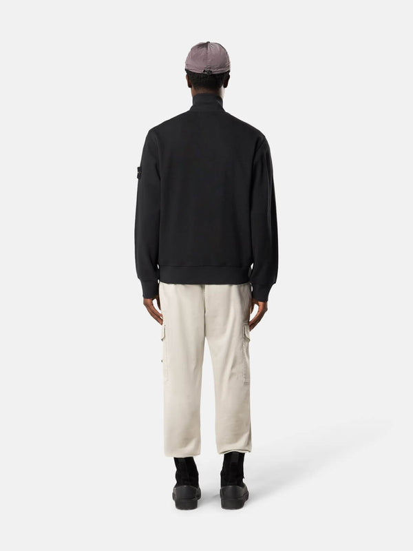 6100014 Track Jacket in Cotton Fleece with Mesh Stitch