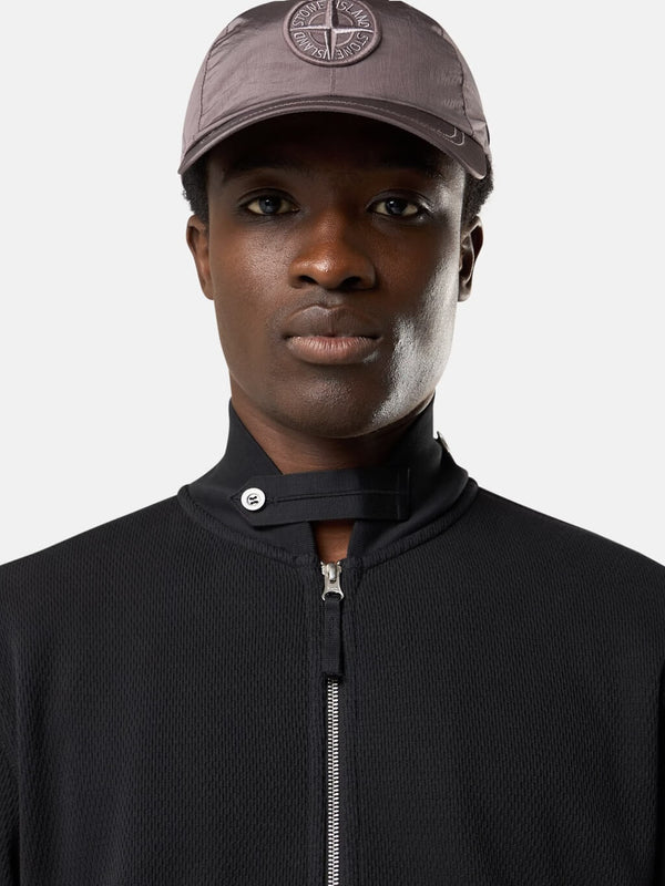 6100014 Track Jacket in Cotton Fleece with Mesh Stitch