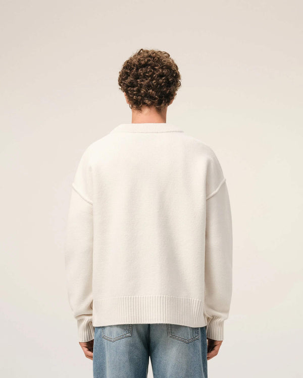 Cardigan in Felted Merino Wool Knit