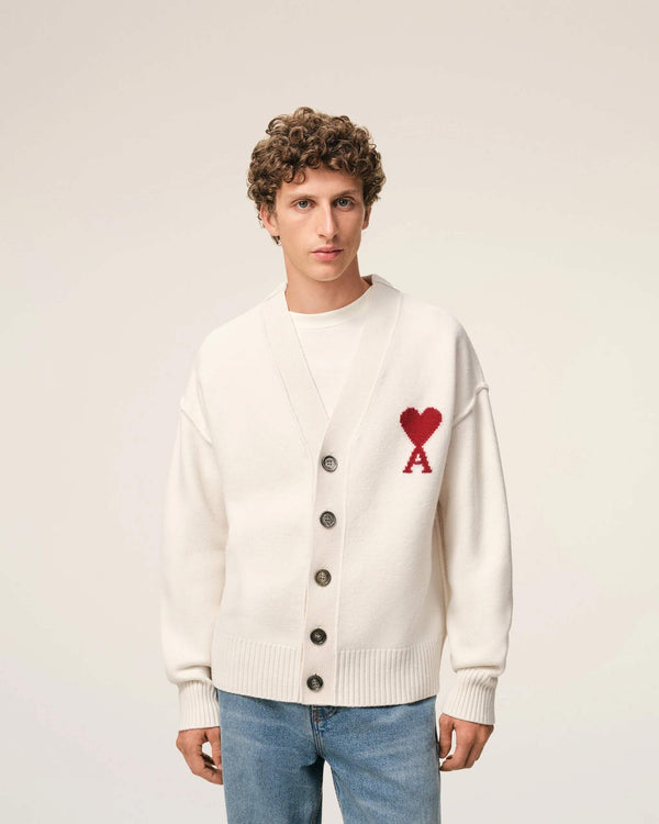 Cardigan in Felted Merino Wool Knit