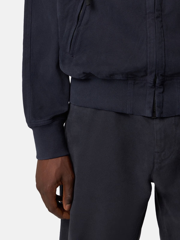 6100056 Panama Cotton Oversized-Fit Track Jacket