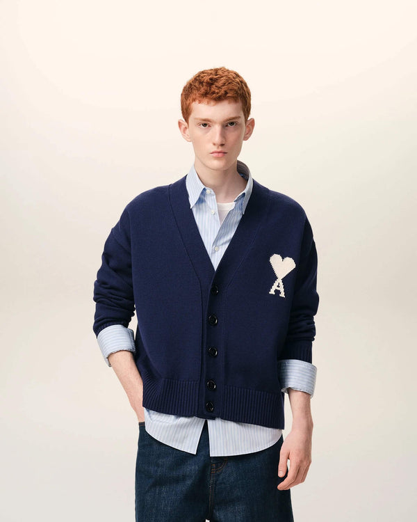 Cardigan in Wool Cotton Knit