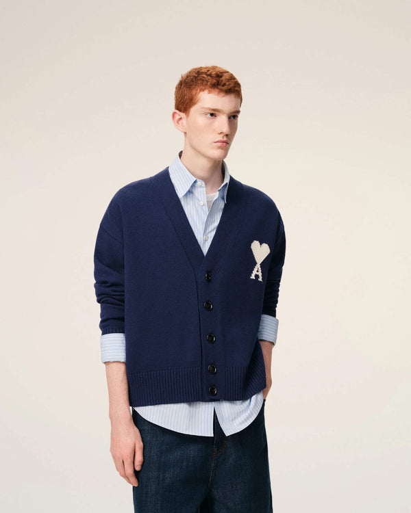 Cardigan in Wool Cotton Knit