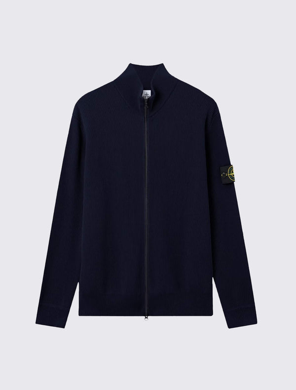 5100126 Zip-Up Jumper in Ribbed Soft Cotton