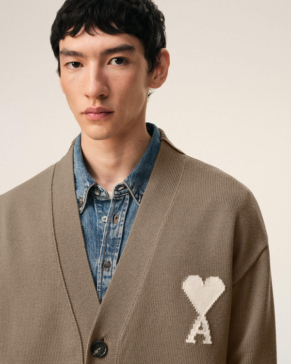 Cardigan in Felted Merino Wool Knit