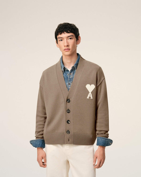 Cardigan in Felted Merino Wool Knit