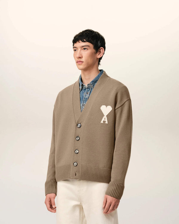 Cardigan in Felted Merino Wool Knit