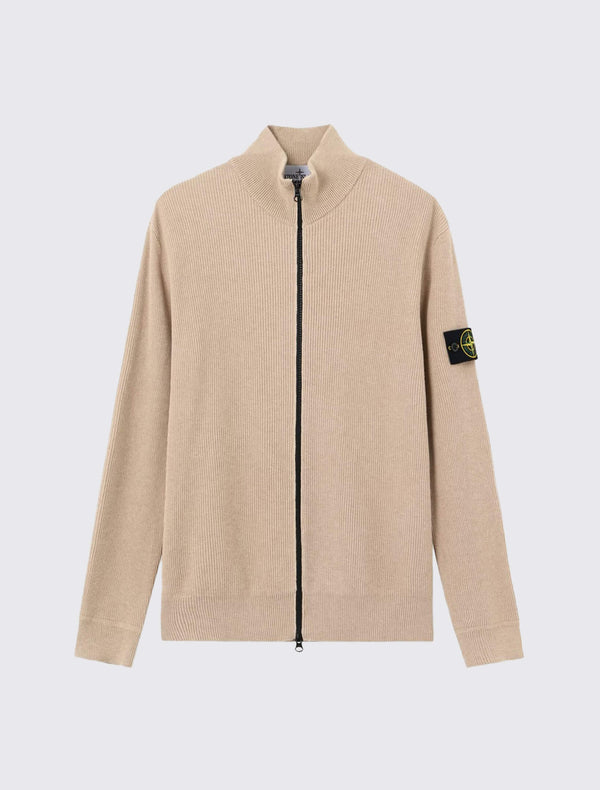 5100126 Zip-Up Jumper in Ribbed Soft Cotton
