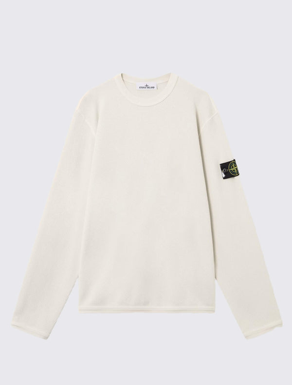 6100011 Crewneck Sweatshirt in Cotton Fleece with Mesh Stitch