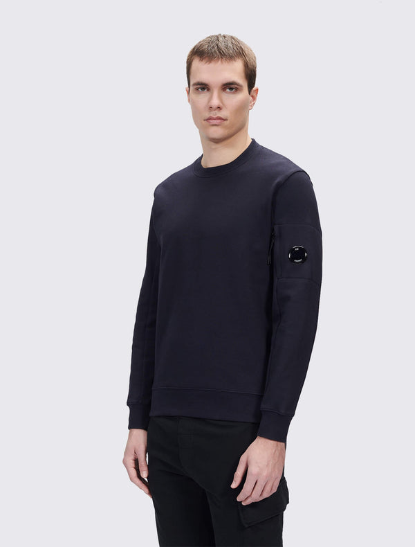 Diagonal raised fleece sweatshirt