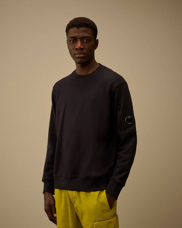 Diagonal Raised Fleece Crewneck Lens Sweatshirt