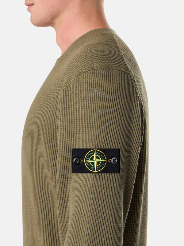 6100056 Crewneck Sweatshirt in Cotton Waffle Fleece