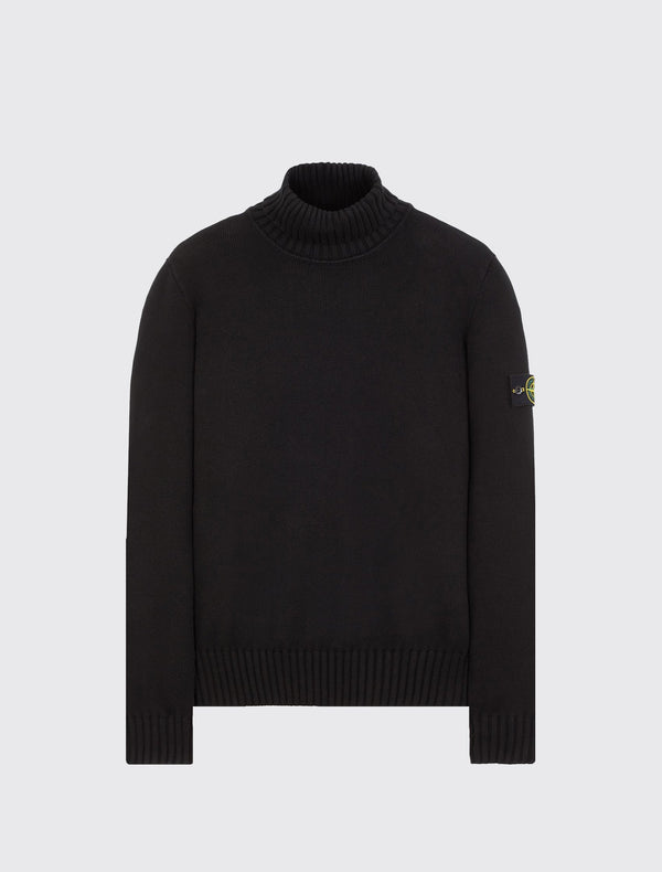 Polo Neck Knit in Winter Cotton