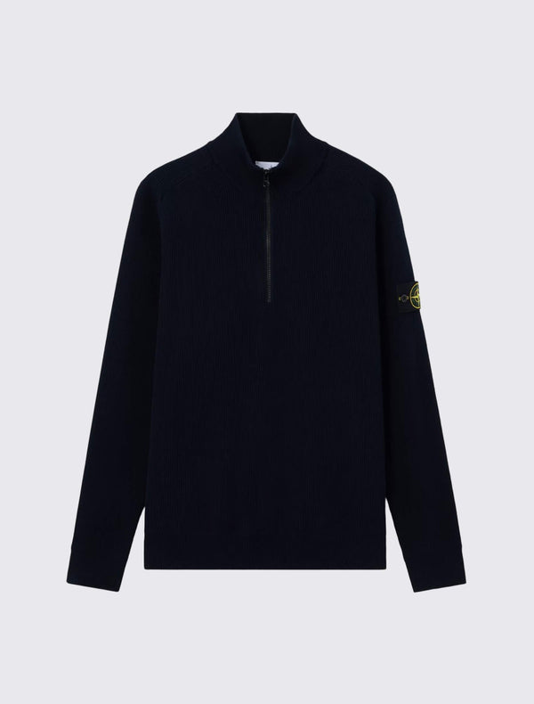 5100124 Half-Zip Jumper in Ribbed Soft Cotton